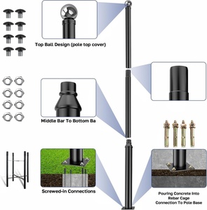 New Split Type Solar Garden <strong>Lighting</strong> Street Lamp Q235 Galvanized Steel <strong>Pole</strong> 3m-6m Solar-powered <strong>Lighting</strong> <strong>Poles</strong> - Product Image 2