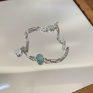 Vendita calda di tendenza da donna eleganti bracciali a catena di gioielli Punk Boho pietre diamantate oro rosa materiale religioso all'ingrosso - Product Image 1