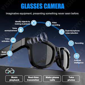Gafas Inteligentes WiFi con <span class=keywords><strong>Bluetooth</strong></span> para Música y Cámara HD para Grabar Fotos y Videos - Product Image 3