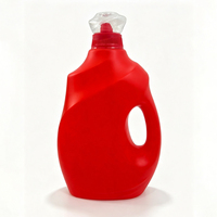 Bouteille en plastique HDPE vide personnalisable grande capacité pour la lessive, avec bouchon à vis, blanc, bleu, vert, 1L, 2L, 2,5L