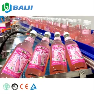 Complete small glass bottle cola carbonated soft drink filling machine production line