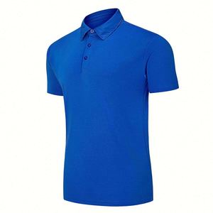 Polo de sport pour homme, design simple, élastique, coupe ajustée, 100% coton de haute qualité, modèle vierge - Product Image 4