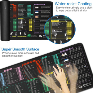 Lớn không thấm nước <span class=keywords><strong>Excel</strong></span> cheat tấm chơi game Mousepad văn phòng bàn phím Pad cao su đáy thả máy tính Mat <span class=keywords><strong>Excel</strong></span> phím tắt - Product Image 4