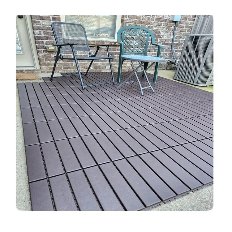 Wood textures Patio Decking Floor for Balcony Backyard Garden & Poolside