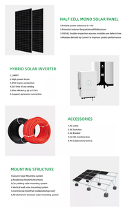 Kit de système d'énergie solaire 5KW 8KW 10KW, système d'énergie solaire hybride complet pour la maison - Product Image 5