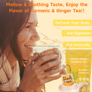 Té de Hierbas Secas <span class=keywords><strong>Ekon</strong></span> Natural Orgánico Sin GMO, Mezcla de Cúrcuma, Jengibre y Canela, Sin Cafeína, Sin Aditivos, En Bolsas Frescas - Product Image 4