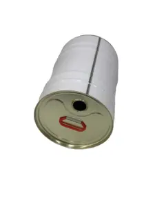 Large 19L Capacity Cylindrical Paint Tin Bucket Metal Can For Painting And Chemical Packaging