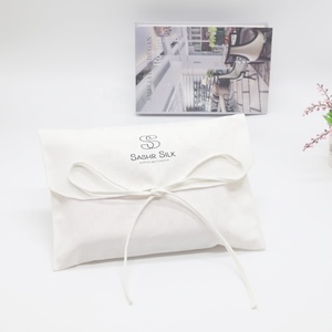 <b>White</b> Cotton <b>Envelope</b> Jewelry Pouch - Product Image 3