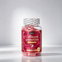 Gummies de collagène OEM/ODM, soutien pour les cheveux, la peau et les ongles, avec biotine, 60 unités