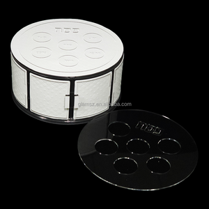 Support à Matzah Rond en Acrylique Transparent avec Élégant Couvercle en Cuir et Bouton Doré – Décoration de Table Seder Juive – Boîte à Matzah pour Pessa'h - Product Image 4