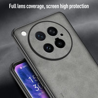 Étui de téléphone en cuir PU effet peau de mouton pour homme d'affaires, compatible Vivo X500 Pro Max V70 FE, finition mate, protection intégrale de l'objectif, coque arrière Capa Funda