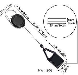 可伸缩拉式卷轴钥匙扣打火机支架紫外线定制标志防丢失促销环保打火机箱带绳套 - Product Image 4