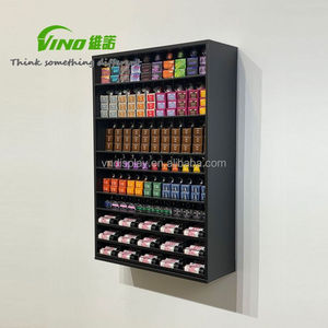 Wholesale Custom <b>Wall</b>‑Mount MDF <b>Display</b> <b>Cabinet</b> Multi‑Compartment Wooden Shelf For Small Boxed Retail Products - Product Image 3