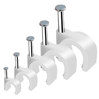 Vente en gros de clips de câble ronds en plastique de 8 mm avec certification ISO9001/ROHS/CE pour supports de câbles fixes
