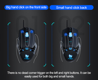 Mouse Game berkabel 7 tombol, Mouse Game profesional lampu latar LED USB optik, Mouse komputer, Mouse Game untuk PC laptop dan Gamer