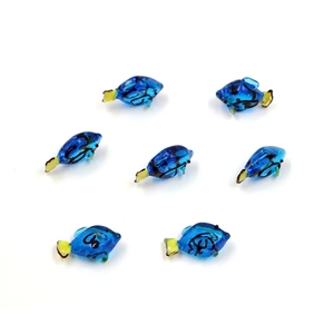 Thu Nhỏ Thủ Công Lampwork Bức Tượng Cá Thủy Tinh Màu Xanh - Product Image 4