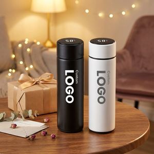 Bouteille Thermique en Acier Inoxydable avec Logo Personnalisé, Indicateur de Température, Anti-Fuite, Thermos Sous Vide pour Cadeaux d'Entreprise et Événements - Product Image 1