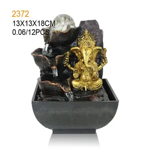 Светодиодный светильник, Ганеш, водные фонтаны, Ганеша, Будда, фонтан фэн-шуй, религиозная статуя