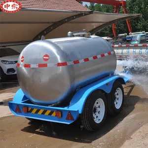 High Quality 2 Ton Stainless Steel Water Tanker Trailer