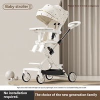 Poussette bébé légère pliable bidirectionnelle, position assise et allongée, cadre en acier inoxydable, capacité de charge 20 kg