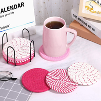 Ensembles de dessous de plat réutilisables en corde de coton tressée, de style moderne et international, pour bols, casseroles et assiettes, pour usage domestique