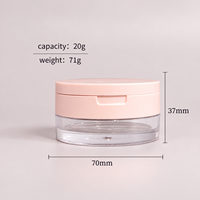 Vente chaude En stock boîte de poudre libre noire 20g cosmétiques pot de poudre libre étui à poudre net élastique avec récipient en éponge