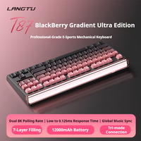 Teclado Mecánico Langtu T87 con Estructura de Junta de 7 Capas, Ritmo Musical, Teclas Avanzadas, Retroiluminación RGB, Tres Modos