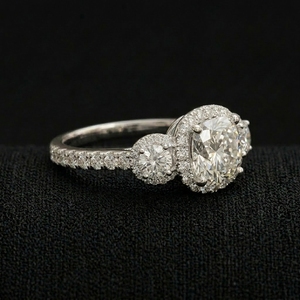 Modern Minimal Platinum Radiant Cut Diamond Engagement <b>Wedding</b> <b>Ring</b> for Women Luxury Elegant Jewelry Gift - Product Image 2