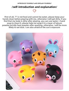 Juguete para aliviar el estrés, juguete divertido de animales que emite sonido al apretar - Product Image 5