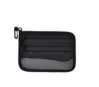 Tas Paspor Tempat Kartu ID Lanyard Anti Maling Tas Pinggang Dompet Luar Ruangan Kasual Bus Pelajar Tahan Air Nilon Warna Solid Sehari-hari