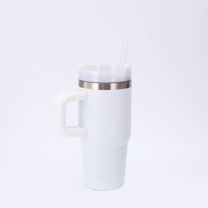 Gobelet isotherme en acier inoxydable de 14 oz pour enfants avec couvercle à paille et poignée confortable – Tasse de voyage - Product Image 3