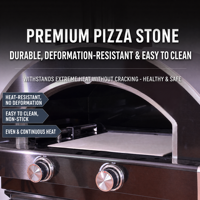 Four à pizza au gaz haut de gamme, moderne et luxueux, en acier inoxydable 304, à 2 brûleurs, pour cuisine extérieure