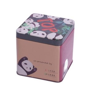 Tùy chỉnh in ấn vuông trà lỏng hộp thiếc bao bì kim loại trà tin container với nắp - Product Image 2