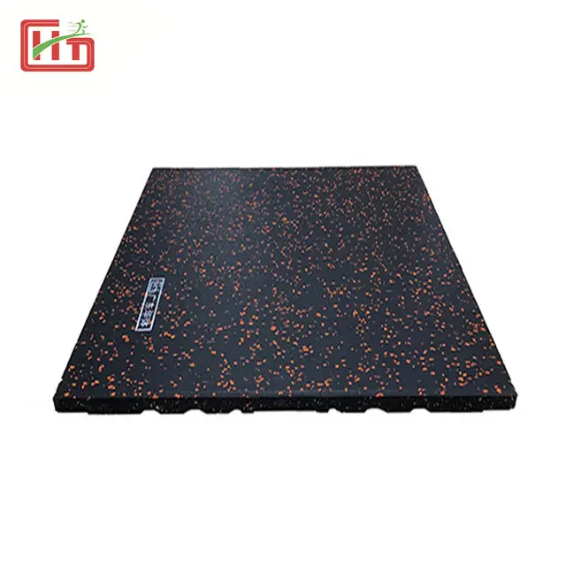 50Cm*50Cm*20Mm Shock Absorber Resistant Sports Rubber Mat Sound-Proof Spotted Gum Gym Flooring