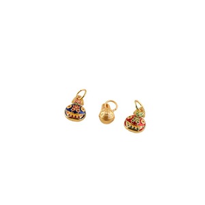 Bracelet avec pendentif en émail cloisonné plaqué or ancien, famille de trois, accessoire de bijoux pour cadeau, unisexe, en alliage de zinc - Product Image 5
