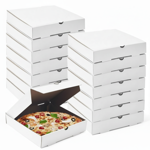 Cajas con logotipo Reciclable Venta al por mayor Corrugado Negro Piza Llevar Entrega Contenedor Caja Embalaje Cajas de pizza - Product Image 1