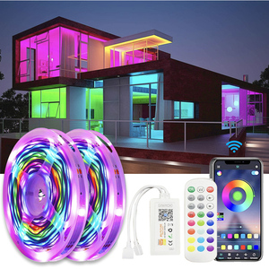 Tira de luces <span class=keywords><strong>LED</strong></span> <span class=keywords><strong>WiFi</strong></span> inteligente que cambia de Color, iluminación para el hogar y decoraciones navideñas para exteriores, 5050 Solar Sensor, modo de Control de voz - Product Image 6