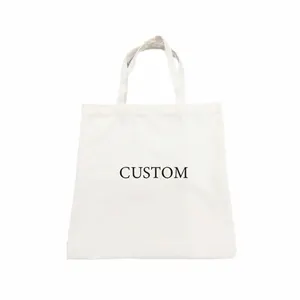 XWD Custom Canvas Handbag Your Brand Logo Printed White Cotton Totes Bag for Clothes Garment Packaging Premium Shopping Bags