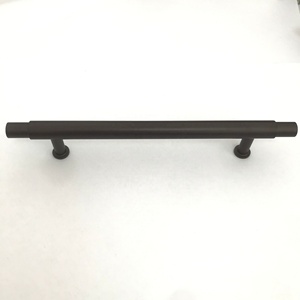 Poignées <span class=keywords><strong>de</strong></span> barre <span class=keywords><strong>ronde</strong></span> en forme <span class=keywords><strong>de</strong></span> T porte principale avant en aluminium <span class=keywords><strong>Poignée</strong></span> <span class=keywords><strong>de</strong></span> porte en verre noir en aluminium - Product Image 4