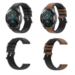 Correa de silicona de cuero para Huawei <span class=keywords><strong>Watch</strong></span> GT2 <span class=keywords><strong>GT</strong></span> <span class=keywords><strong>2e</strong></span> GT2 pro, correa de reloj Honor Magic, correa para hombre - Product Image 6
