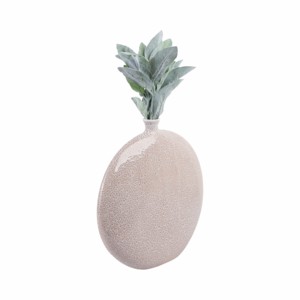 Vaso Decorativo Rotondo Contemporaneo in Ceramica Macchiettata, Vaso Scultoreo per Fiori, Decorazione per Soggiorno e Casa - Product Image 2