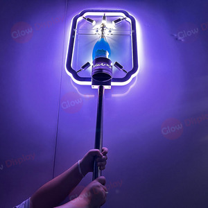 Rak <span class=keywords><strong>Display</strong></span> Anggur & Champagne LED Portabel dengan Logo Kustom Grosir, Dilengkapi 5 Lampu Sorot RGB - Product Image 6