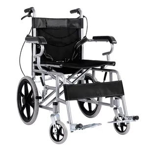 รถเข็นคนพิการแบบพับได้ 120กก. เก้าอี้คนพิการแบบพับได้