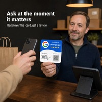 Carte de commentaires NFC en acrylique pour restaurant, support de signalisation pour la collecte et l'affichage des commentaires clients