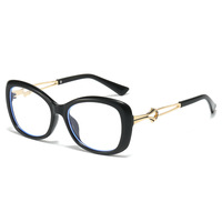 Lunettes de lecture unisexe 3248 à monture métallique ajourée, verres optiques anti-lumière bleue, style œil de chat, légères et tendance pour usage quotidien sur ordinateur