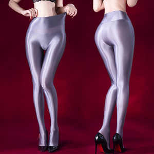 Seamless Crotchless Leggings Silver Gray Coffee Black White Pink Blue Light Purple Red Nylon Yoga Dance <b>Pants</b> Four Seasons Youth - Product Image 1