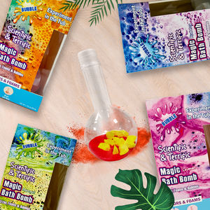 Bombe de bain magique effervescente colorée et amusante, non toxique, originale, à la mousse fraîche, pour bain moussant, de type Bécher, fabrication OEM en usine - Product Image 3