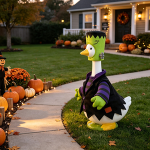 Costume de canard de porche d'Halloween, déguisement amusant de monstre pour la pelouse, statue de 23 pouces, décoration festive pour fête, costume de canard de porche - Product Image 5