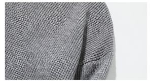 Pull unisexe en maille épaisse respirante de couleur unie, style japonais minimaliste, coupe décontractée, essentiel pour la superposition, idéal pour l'automne - Product Image 4