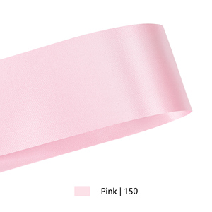 Ruban satiné rose uni Grace Premium PP Flora, imperméable, en rouleau, pour la décoration de bouquets et de cadeaux - Product Image 2